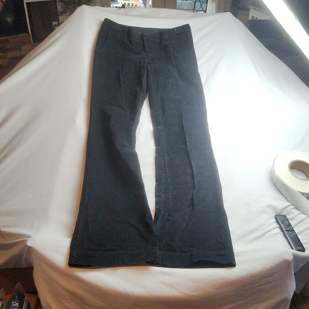 Eddie Bauer Classic Trouser Corduroy Flare Pants Black Women's Size 8T